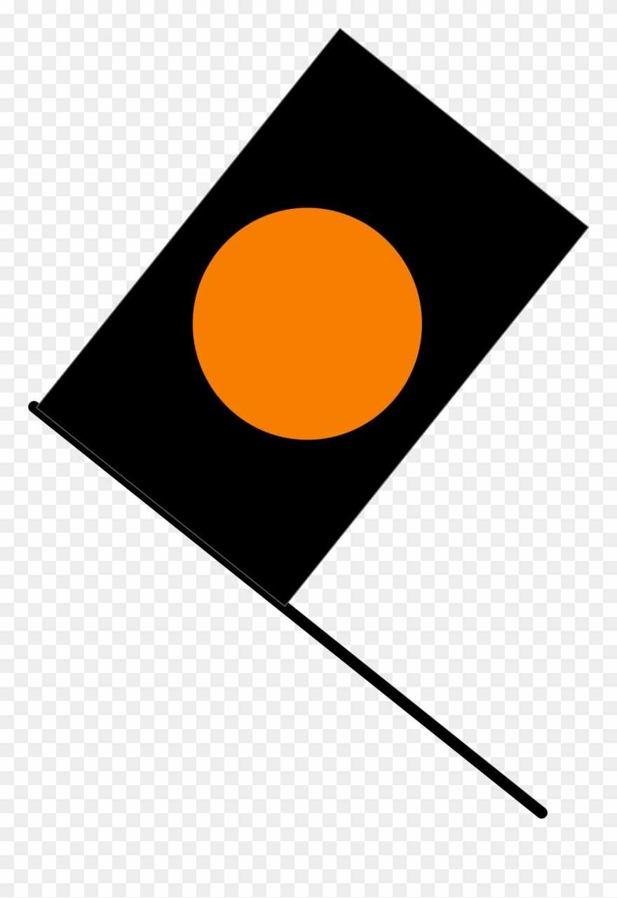 Big Image - Black With Orange Flag Clipart
