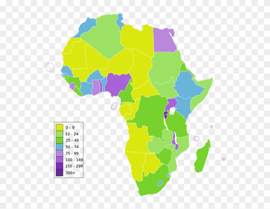 Vector Download Map O World Maps - Population Map Of Africa 2017 Clipart
