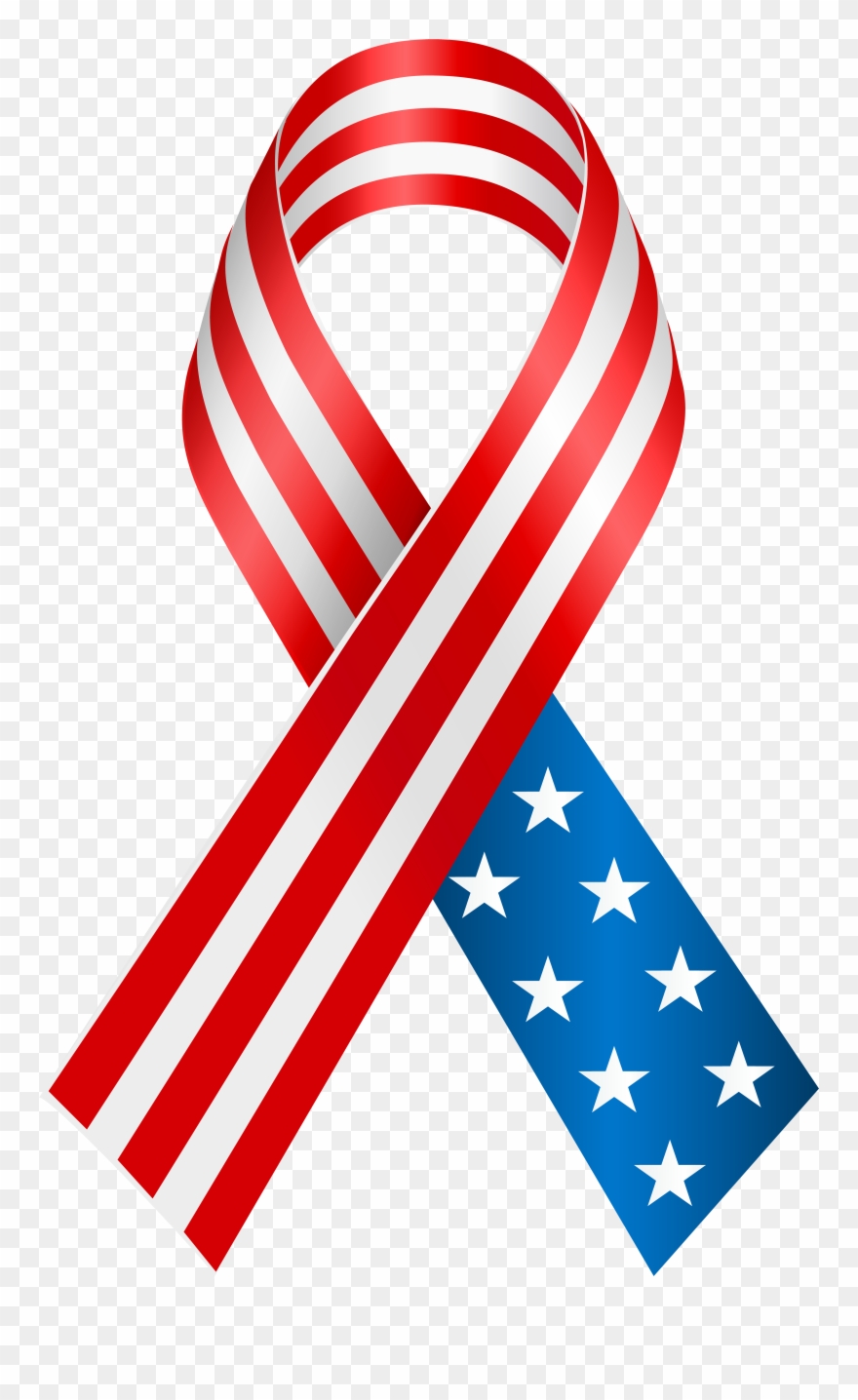 Graphic Freeuse Collection Of American Flag Clipart - Rainbow Solidarity Ribbon - Png Download