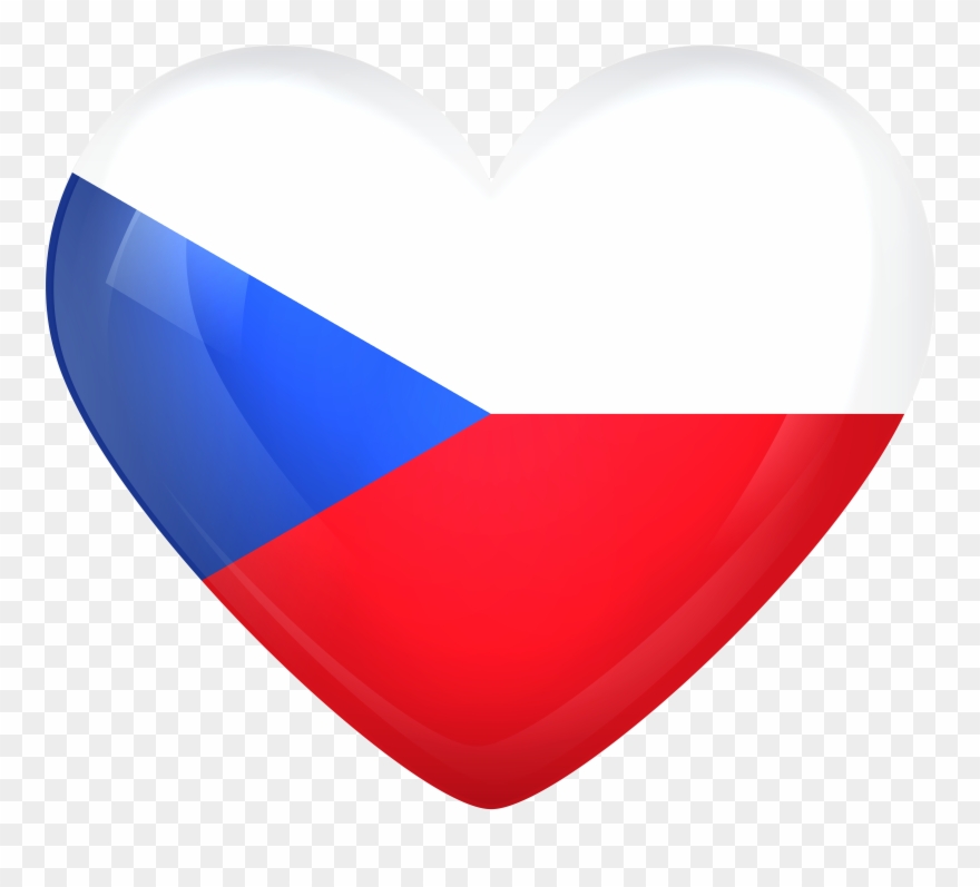 Czech Republic Large Heart Gallery Yopriceville High - Czech Republic Flag Heart Clipart