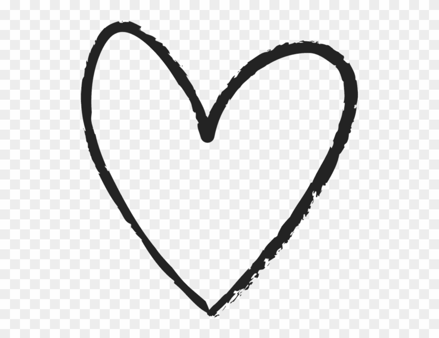 Hand Drawn Heart Rubber Stamp Border Miscellaneous - Heart Hand Drawn Png Clipart