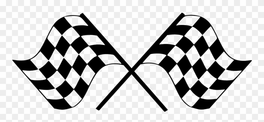 Graphic Freeuse Library Race Flags Finish Checkered - Bandera A Cuadros Carreras Png Clipart
