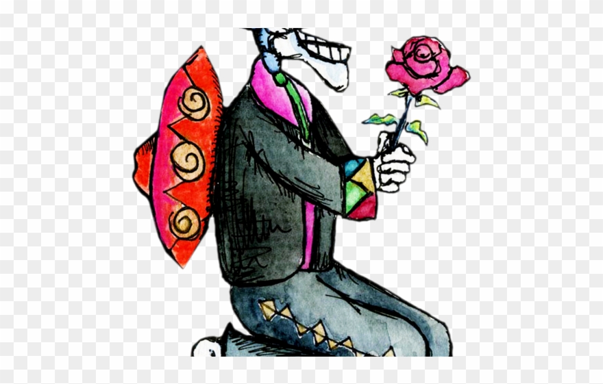 Day Of The Dead Clipart Skeleton - Day Of The Dead Clipart Transparent - Png Download