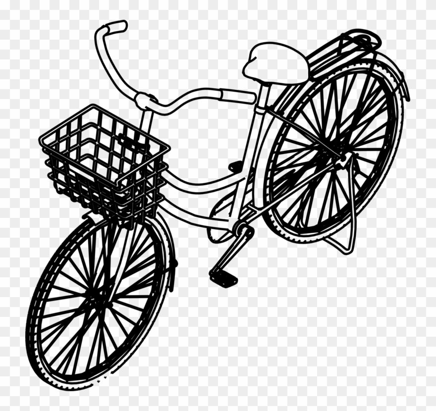 Bicycle Pedals Bicycle Wheels Bicycle Frames Bicycle - Bicycle Isometric Drawing Clipart