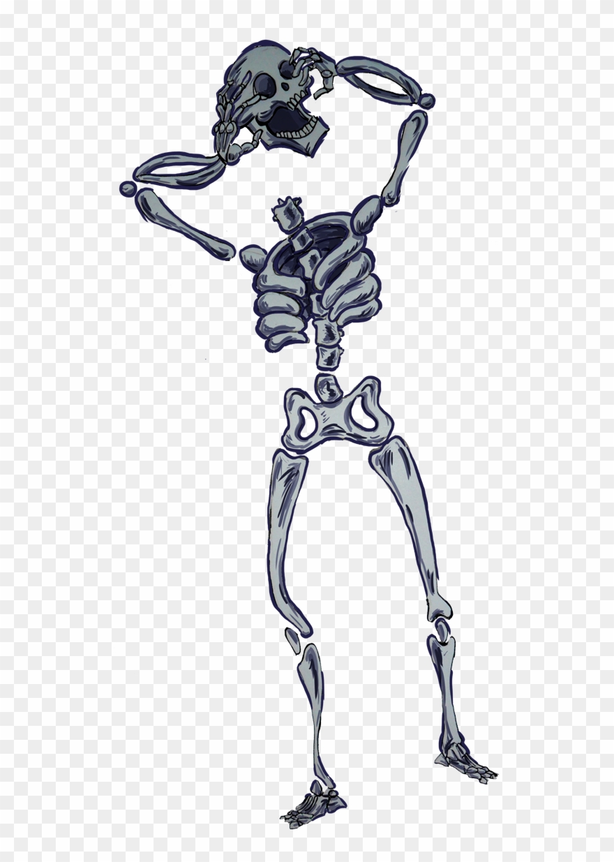 Halloween Skeleton Head Clipart - Esqueleto Halloween Dibujo - Png Download