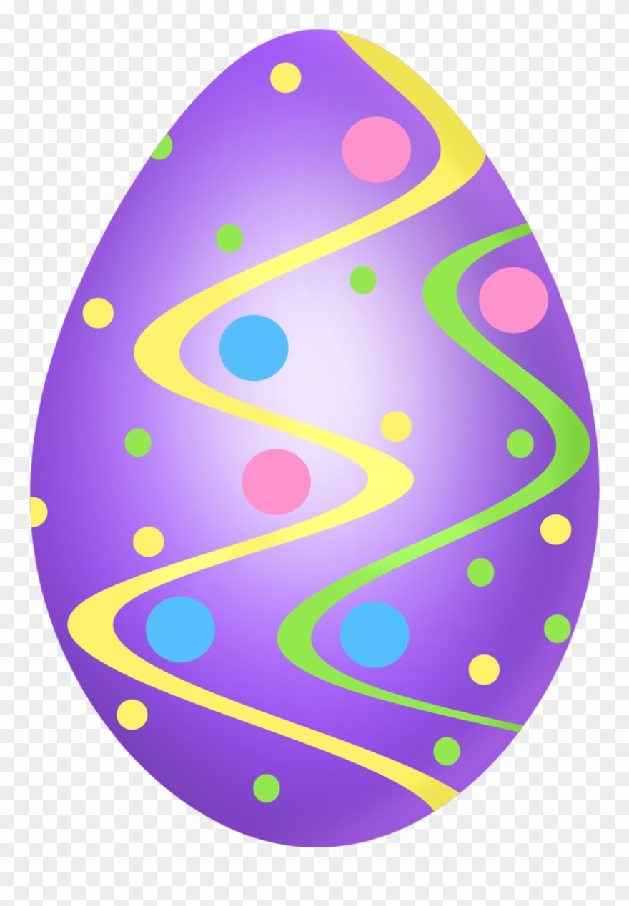 Easter Purple Egg Decoration Png Clipart Picture - Decorated Easter Egg Clip Art Transparent Png