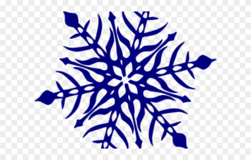 Navy Clipart Snowflake - Transparent Background Blue Snowflake - Png Download