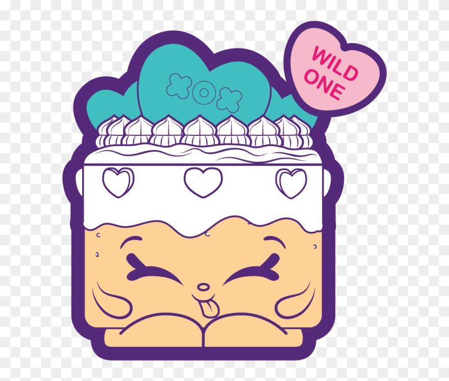 Charlotte Heart Cake - Season 9 Shopkins Hidden Hearts Clipart