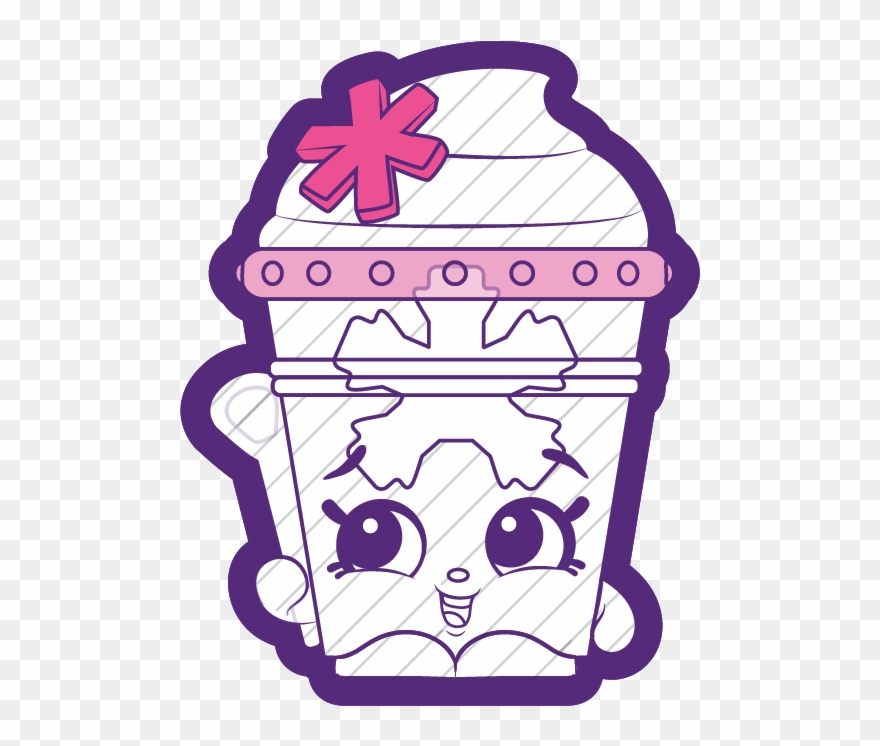 Shopkins Season 9 Frozen Flakes Tribe Team Silvia Slushie - Child Clipart