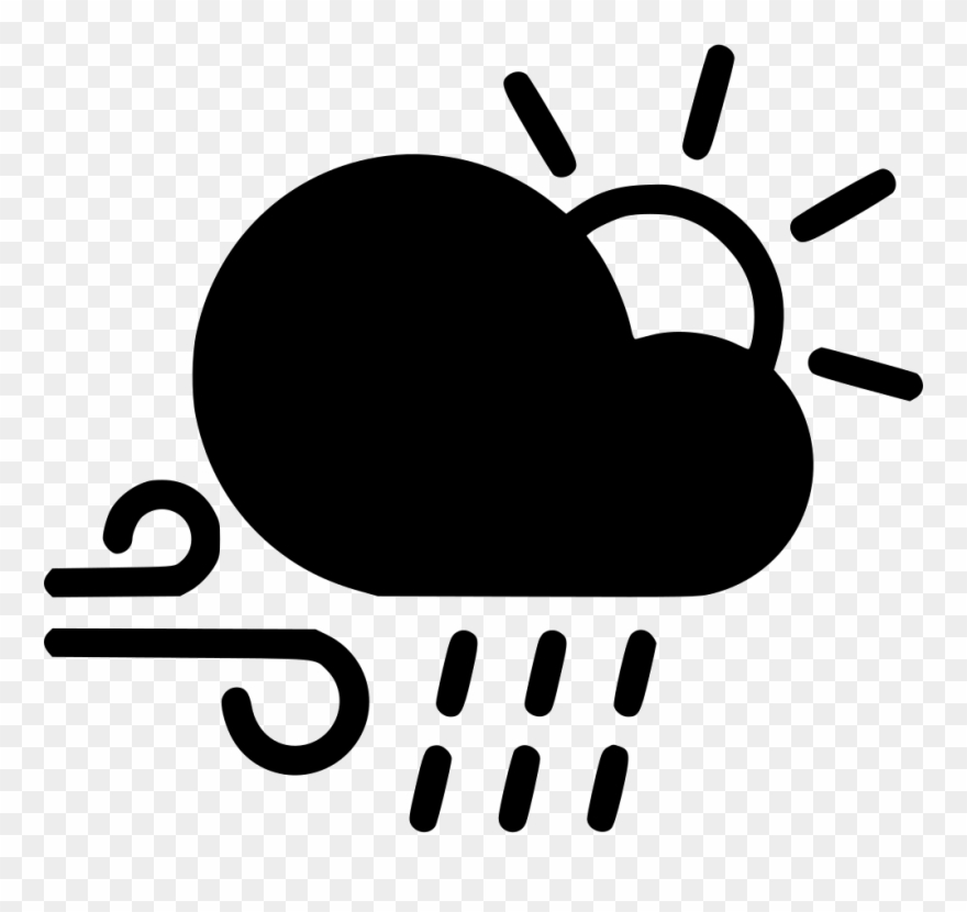 Day Shower Cloud Rain Sun Comments - Cloud Sun Wind Clipart