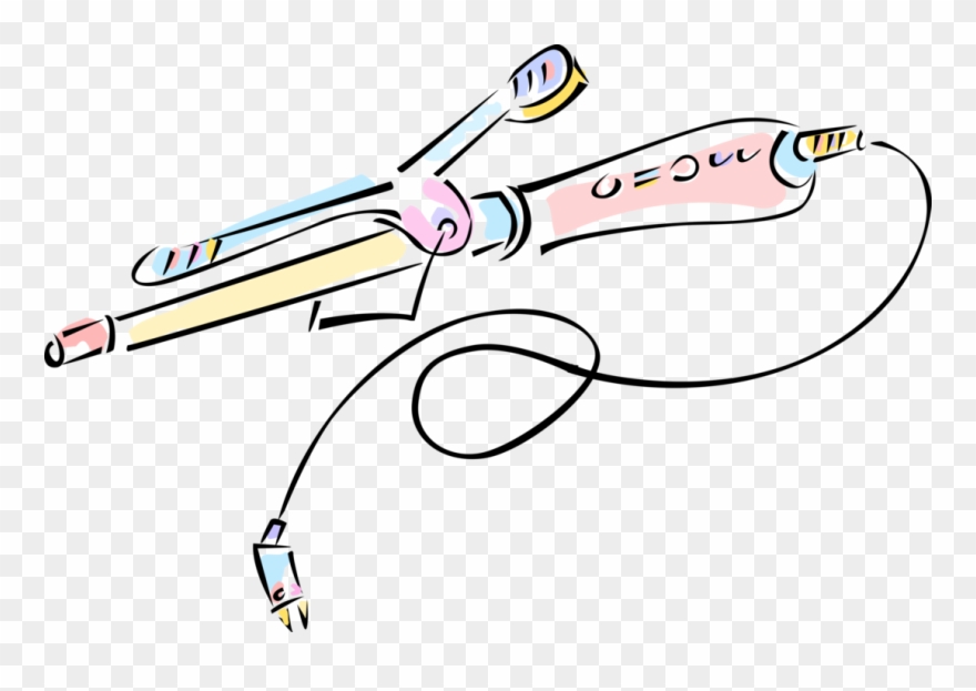 Vector Illustration Of Electric Hair Iron Or Curling - Hair Iron Clipart Transparent Background - Png Download