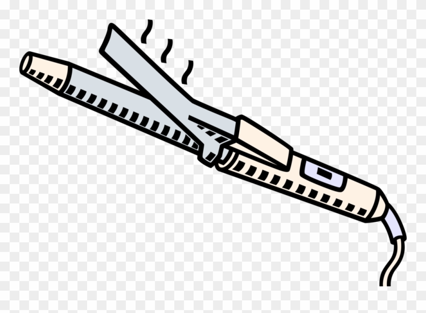 Vector Illustration Of Personal Hair Grooming And Styling - Curling Iron Clip Art Clear Background - Png Download