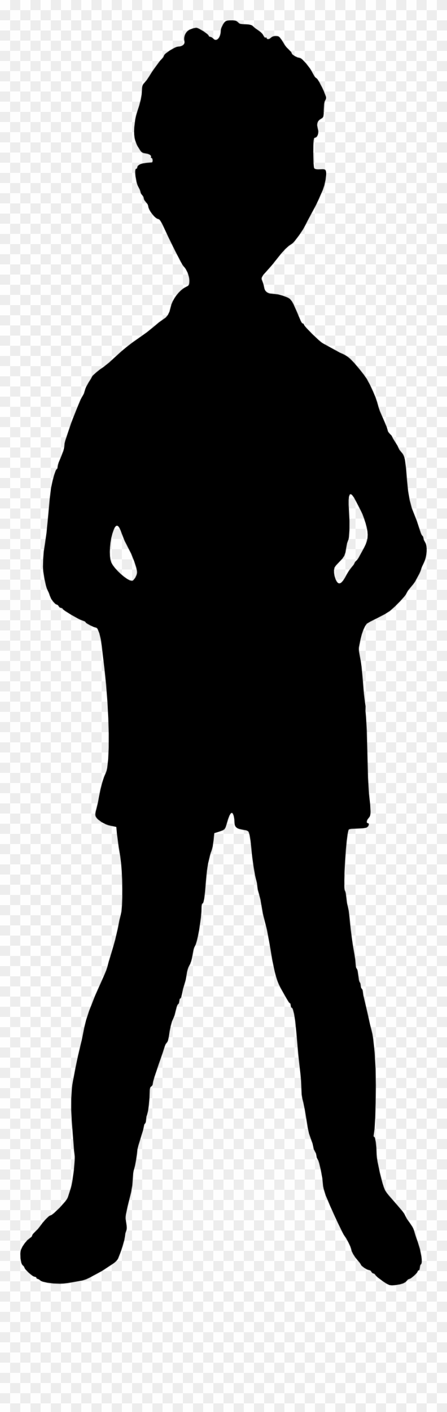 Clip Art Library Stock Boy Transparent Standing Alone - Boy Silhouette Transparent Background - Png Download