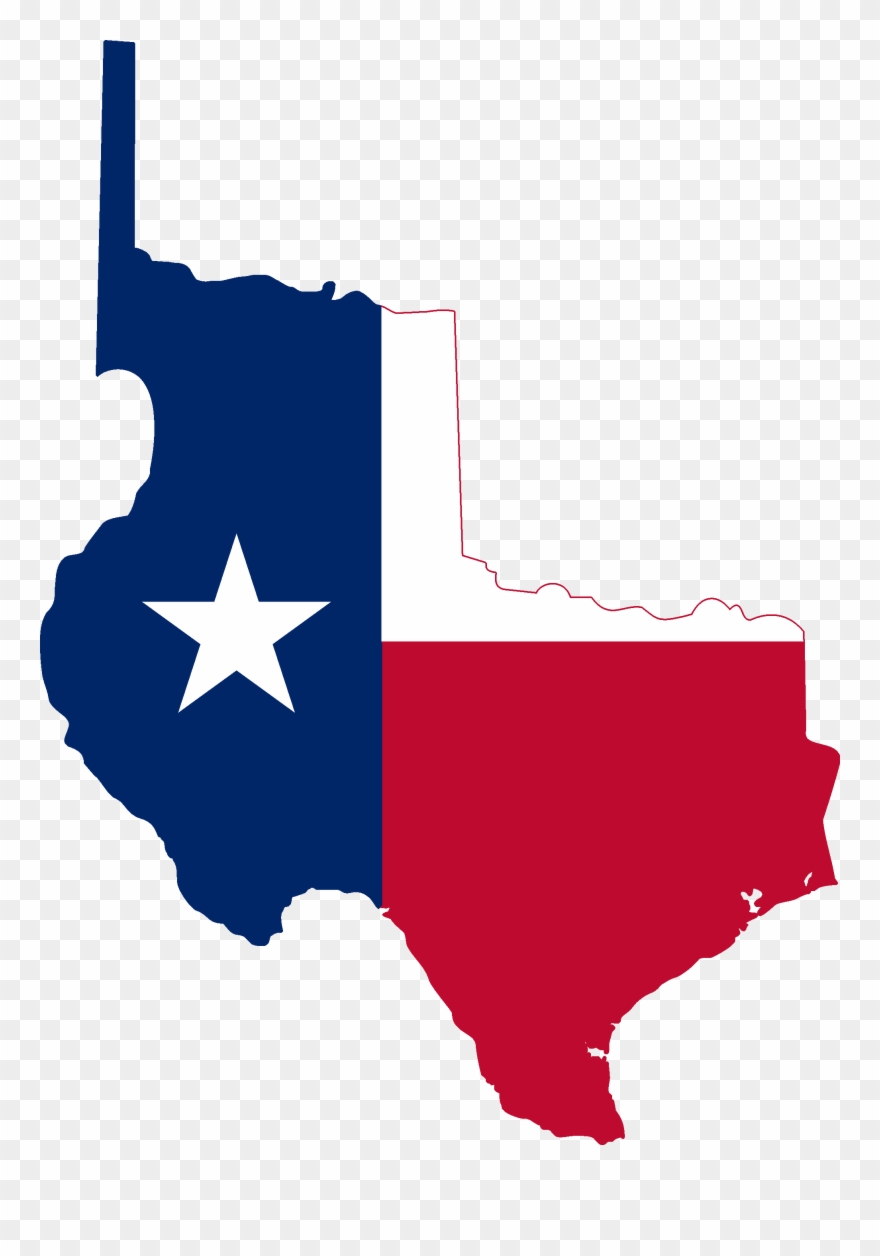 Republic Of Texas Flag Map Clipart