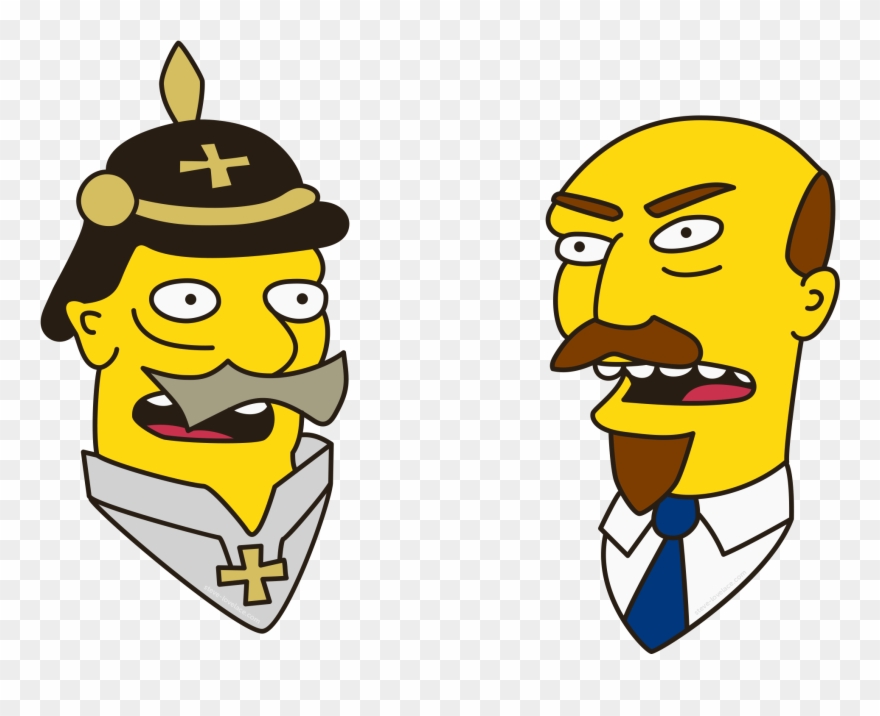 Simpsons Kaiser Vs Lenin - Cartoon Clipart