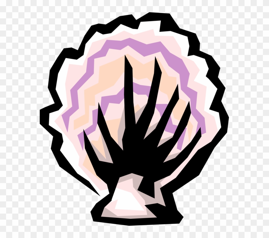 Vector Illustration Of Marine Mollusk Seashell Clipart