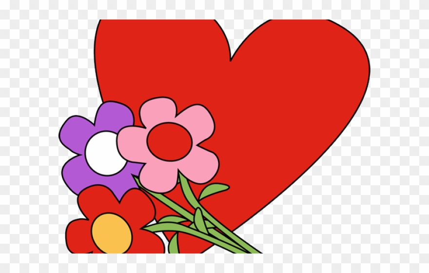 Valentines Day Clipart Monster - Clipart Flowers And Hearts - Png Download