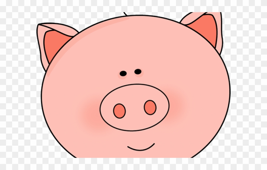 Pig Clipart Face - Black And White Pig Face Clip Art - Png Download