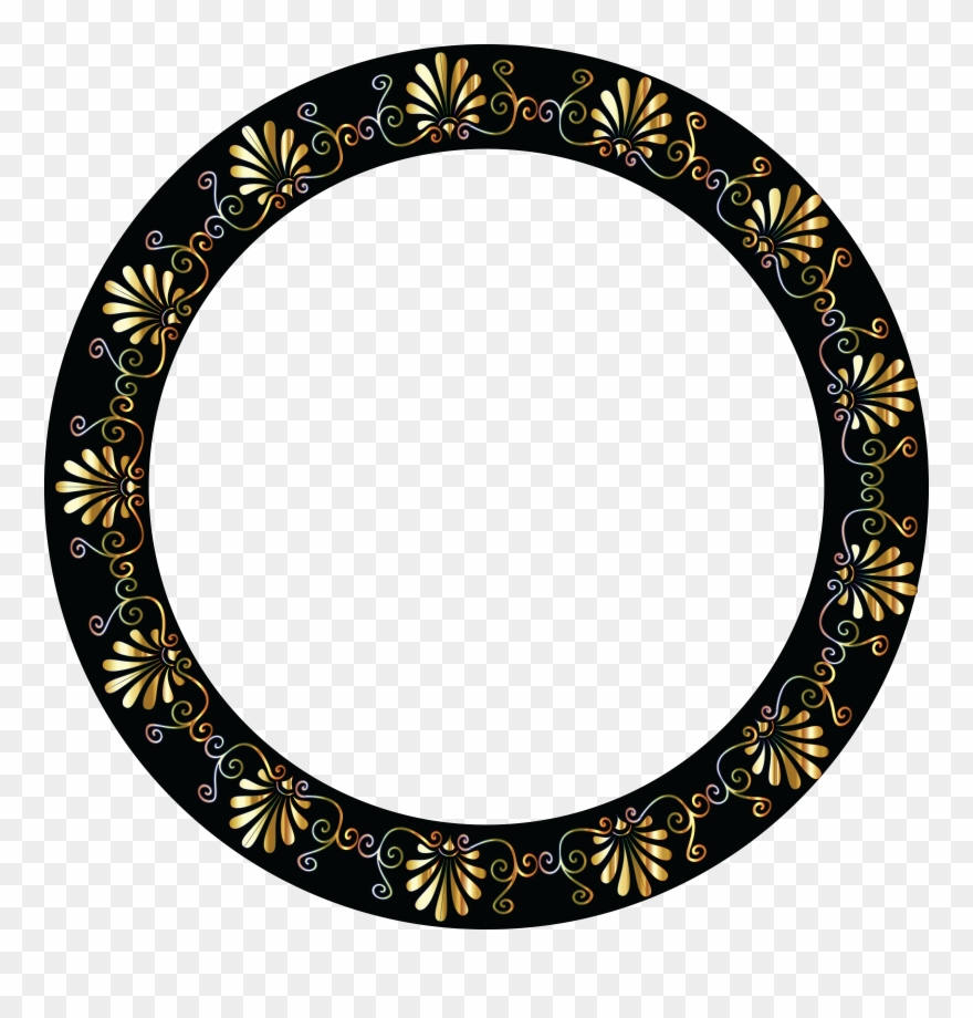 Free Clipart Of A Fancy Greek Vignette Design Frame - Oval Fancy Frame Png Hd Transparent Png