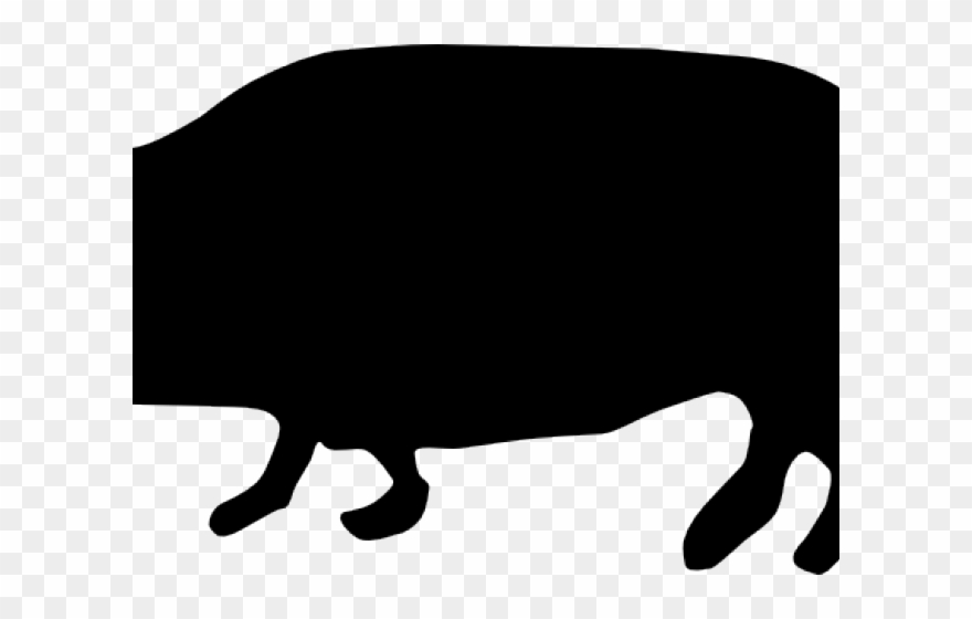 Pig Clipart Silhouette - Pig Silhouette Clip Art - Png Download