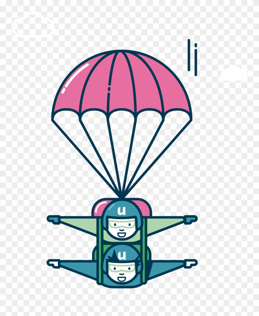 Parachutespringers - Illustration Clipart