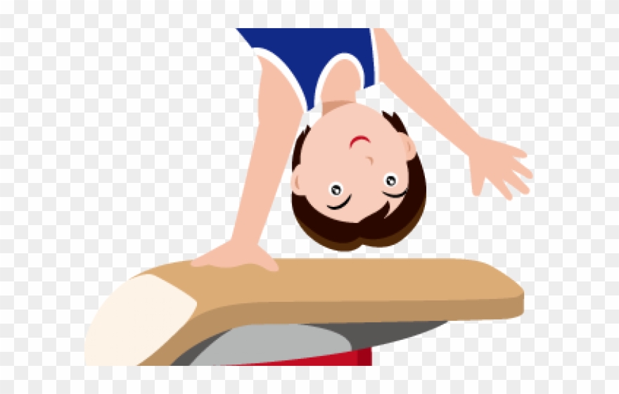 Gymnast Clipart Gymnastics Trampoline - Gymnast Bear Clip Art - Png Download