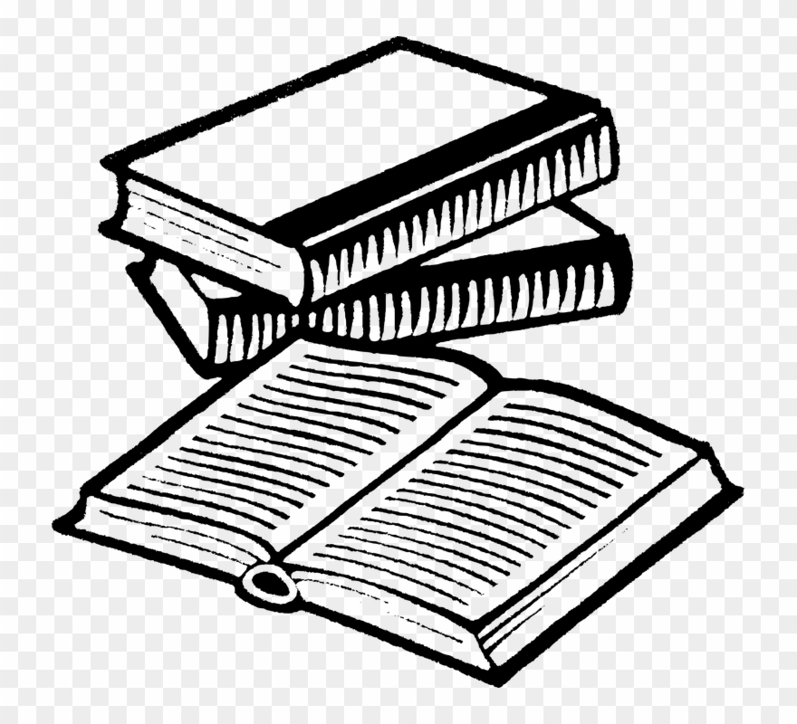 The Early Episodes Featured Hamlet, The Great Gatsby, - Line Drawing Of Books Clipart