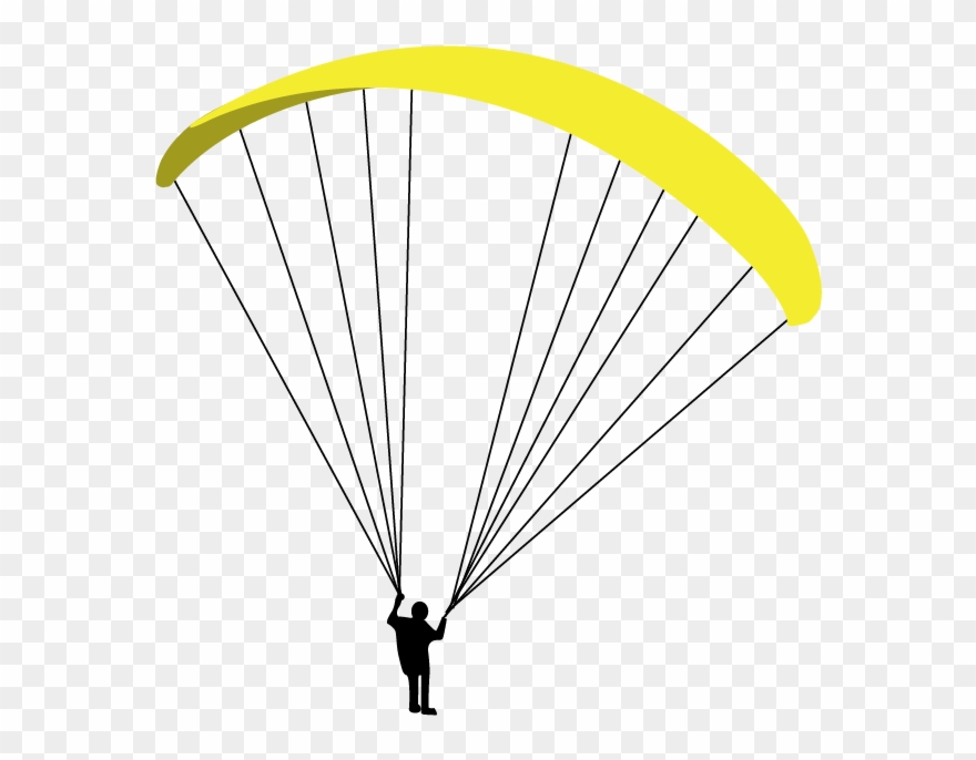 Skydive Drawing Guy - Parachute Drawing Png Clipart