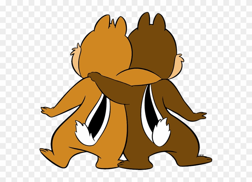 Chip, Dale From The Back - Chip Dale Clipart