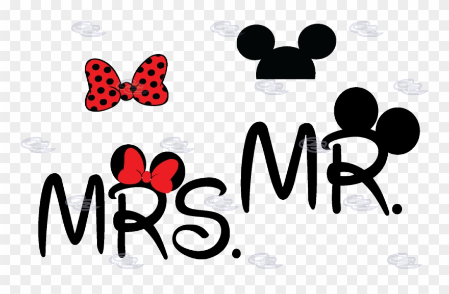 Mr Clipart Couple - Mr Mrs Mickey Mouse - Png Download