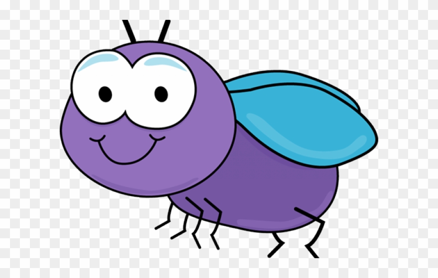 Flies Clipart Purple - Cute Fly Clipart - Png Download