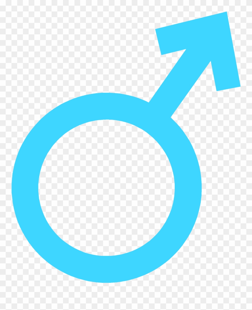 Male Sex Symbol Blue Clipart
