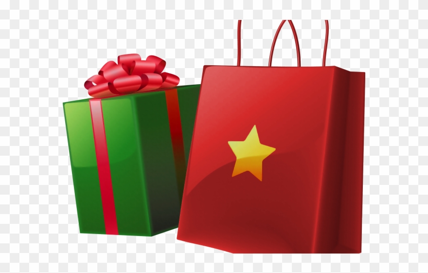 Shopping Bag Clipart Gift Bag - Christmas Boxes Transparent Background - Png Download
