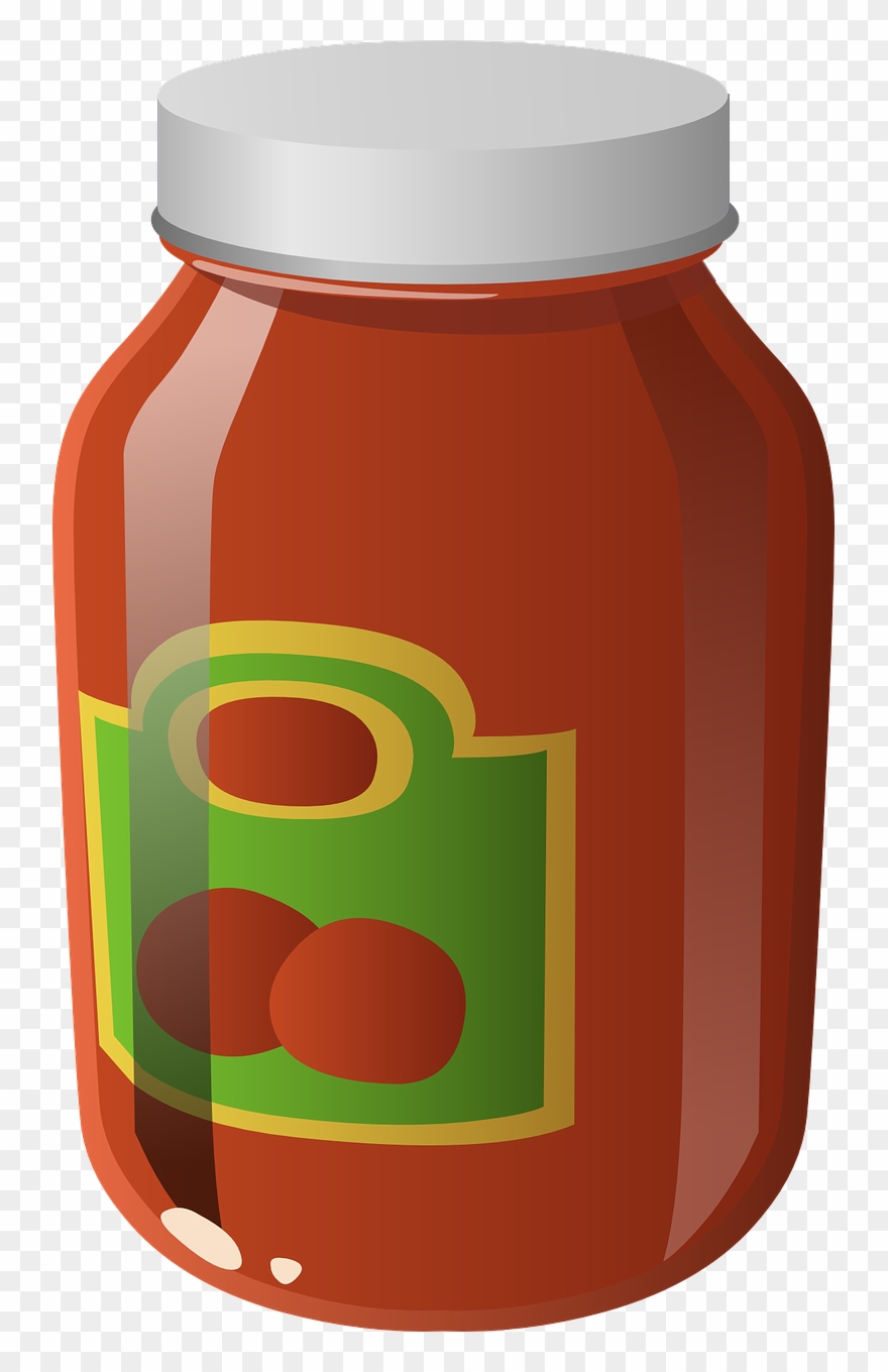 Jar Clipart Spaghetti Sauce - Tomato Sauce Vector Png Transparent Png