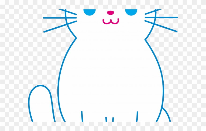 Line Art Clipart Kitten - Cat - Png Download