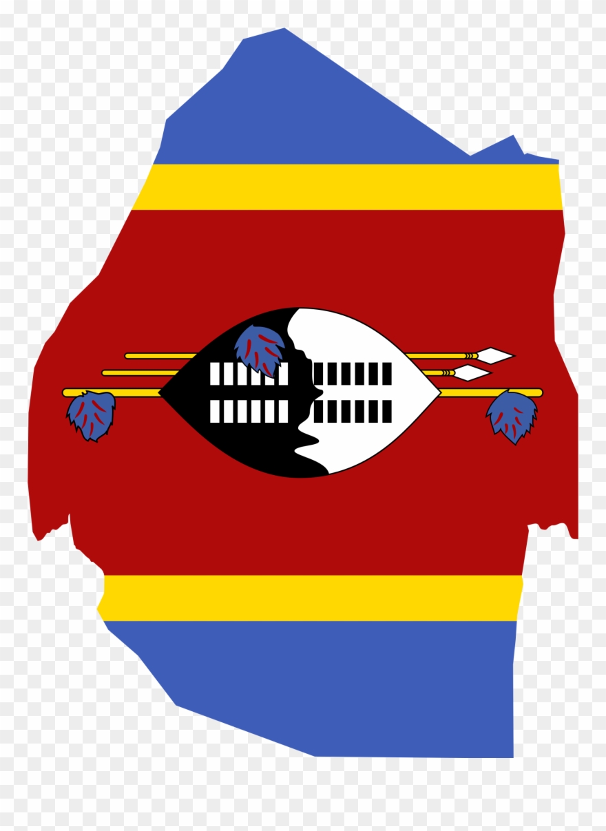 Can You Name/guess Which Country This Is - Swaziland Flag Map Clipart