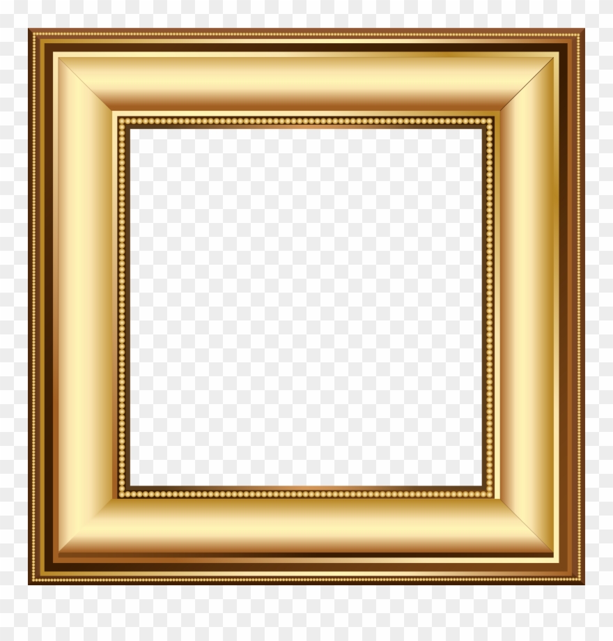 Gold And Brown Transparent Photo Frame - Picture Frame Clipart
