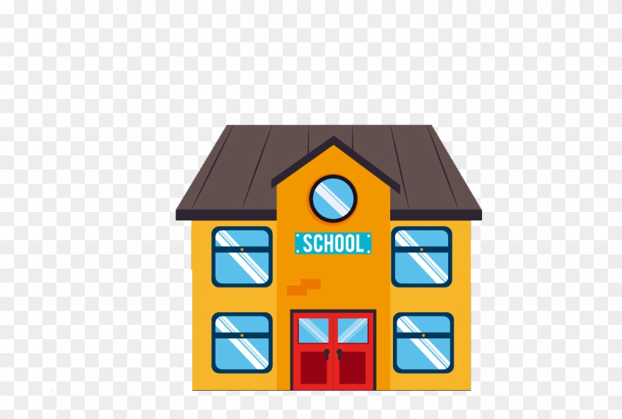 Student Illustration - My School In Cartoon Clipart