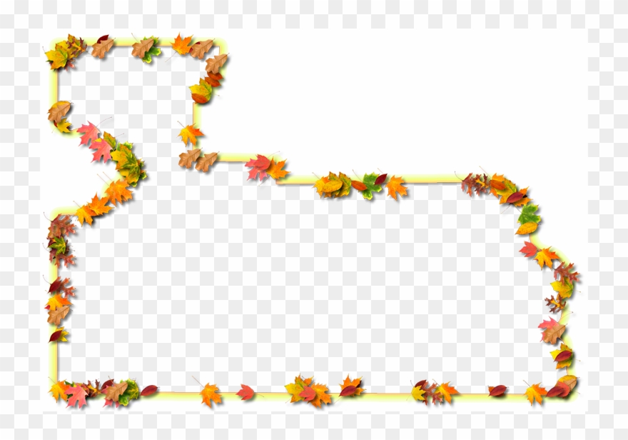 A Yellow And Orange Outline Map Of Orange With Fall - Floral Design Clipart