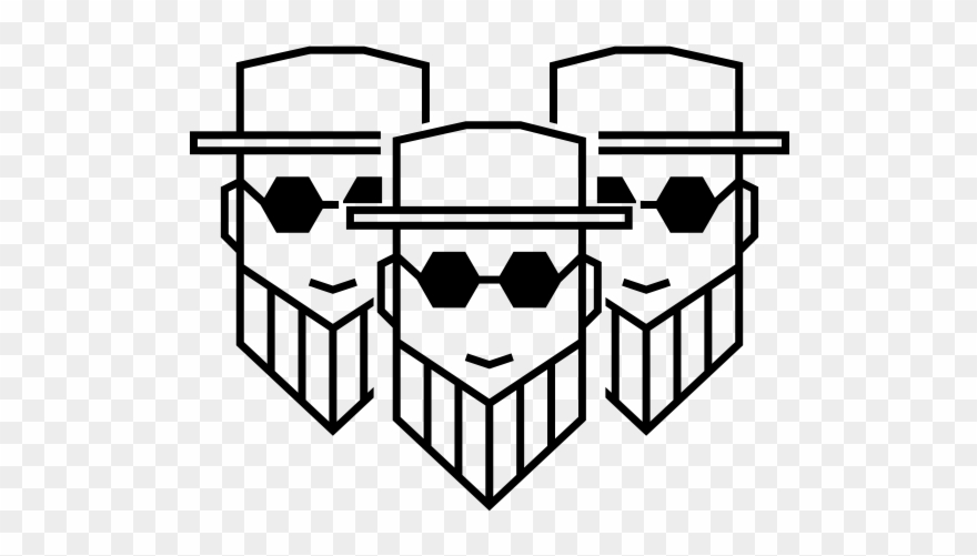 Hasidic Jews Rubber Stamp - Drawing Clipart