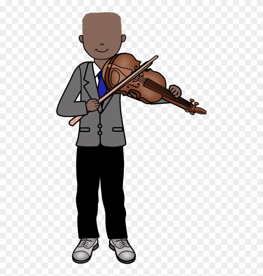 Violin Recital Personalised Ornament - Brown Haired Clipart