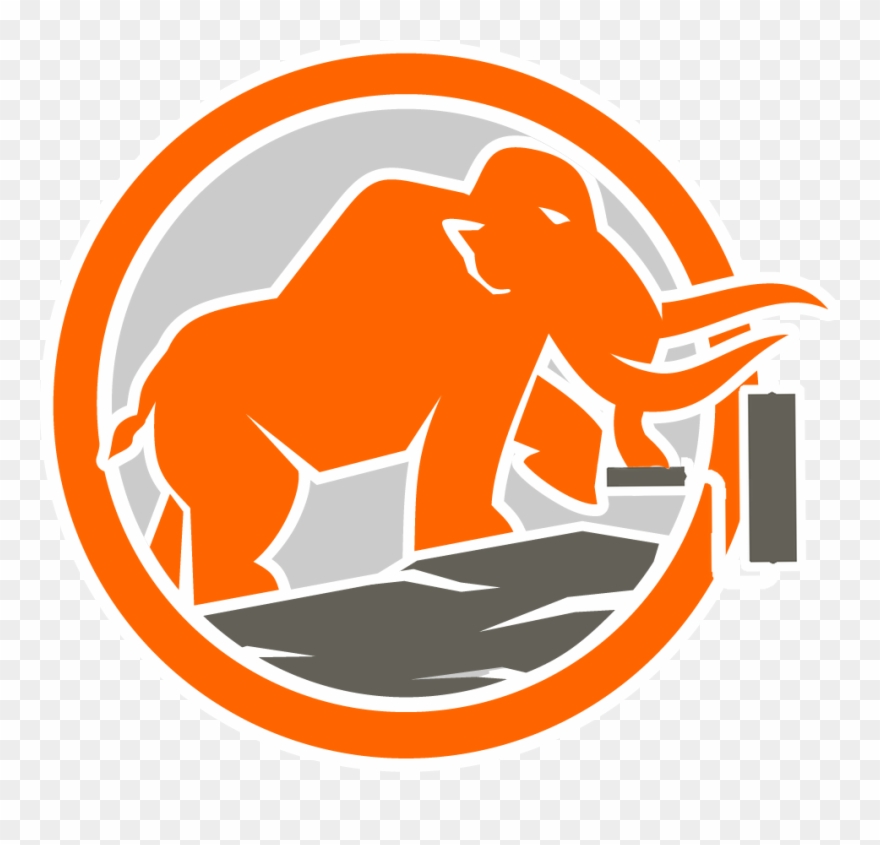Orange Elephant Logos Wide - Logo Clipart