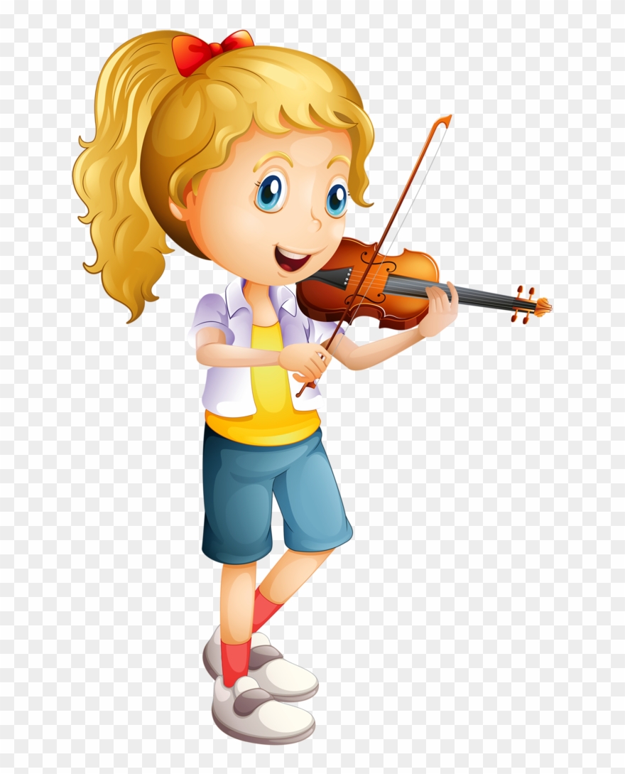Music Clipart Notebook - Play Violin Clipart - Png Download