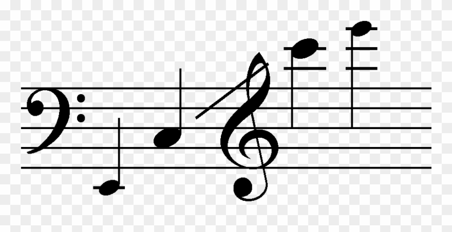 Range Frenchhorn - La In Music Notes Clipart