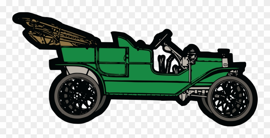 Free Clipart Of A Convertible Green Vintage Car - Ford Model T Clipart - Png Download
