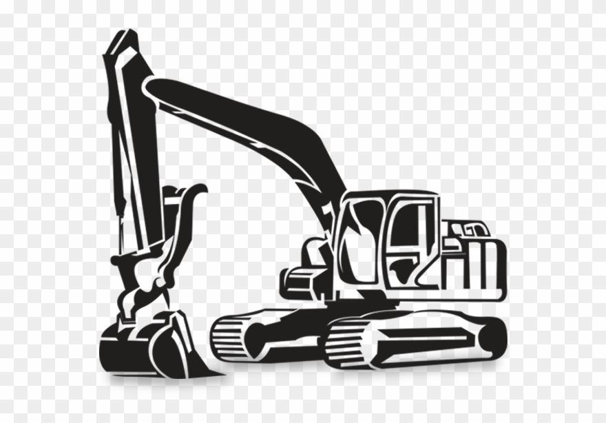 Heavy Vehicles And Off-road Equipment - Excavator Vector Clipart