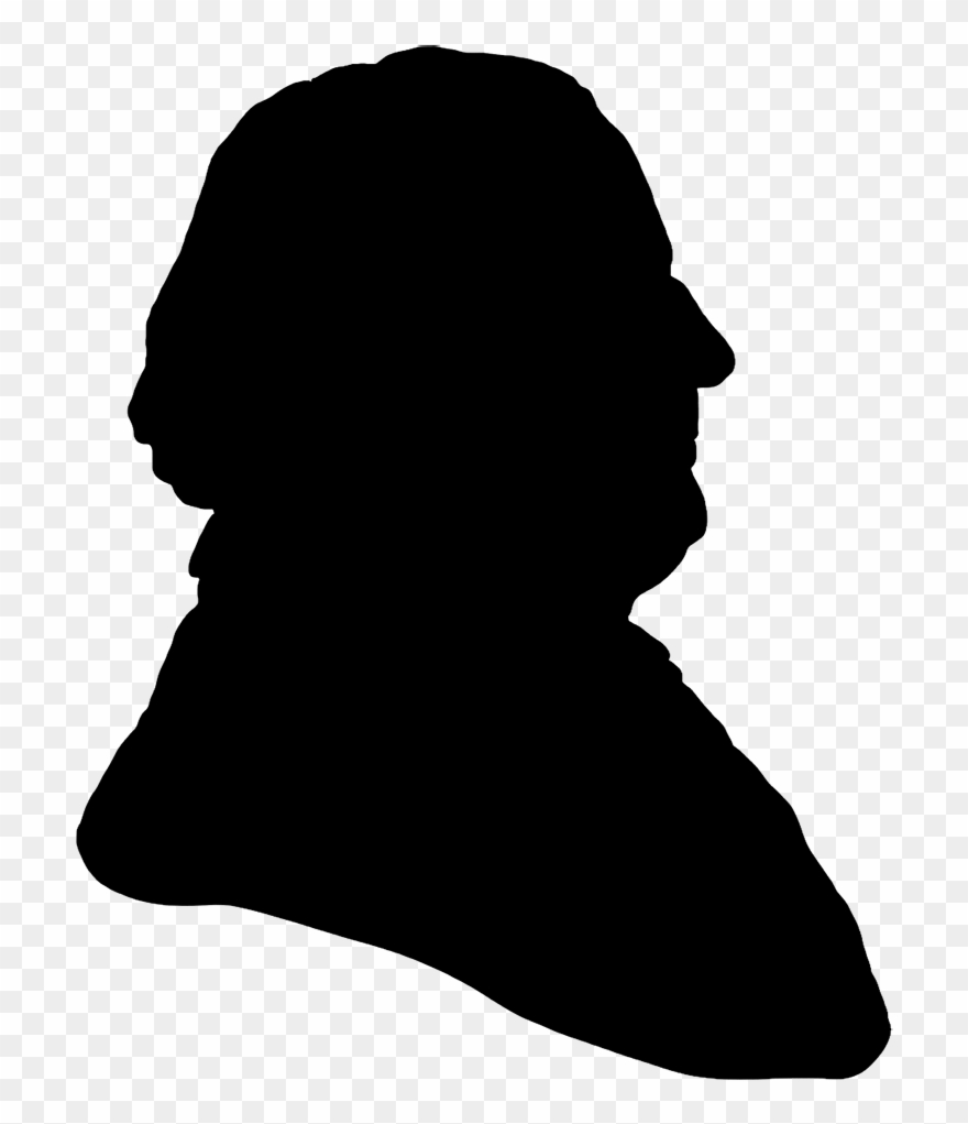 Victorian Gentleman Profile - Old Man Head Silhouette Clipart
