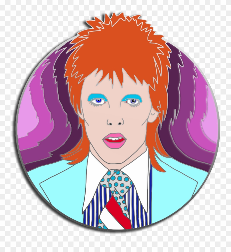 Concept Art For Hard Enamel Lapel Pins - David Bowie Clipart