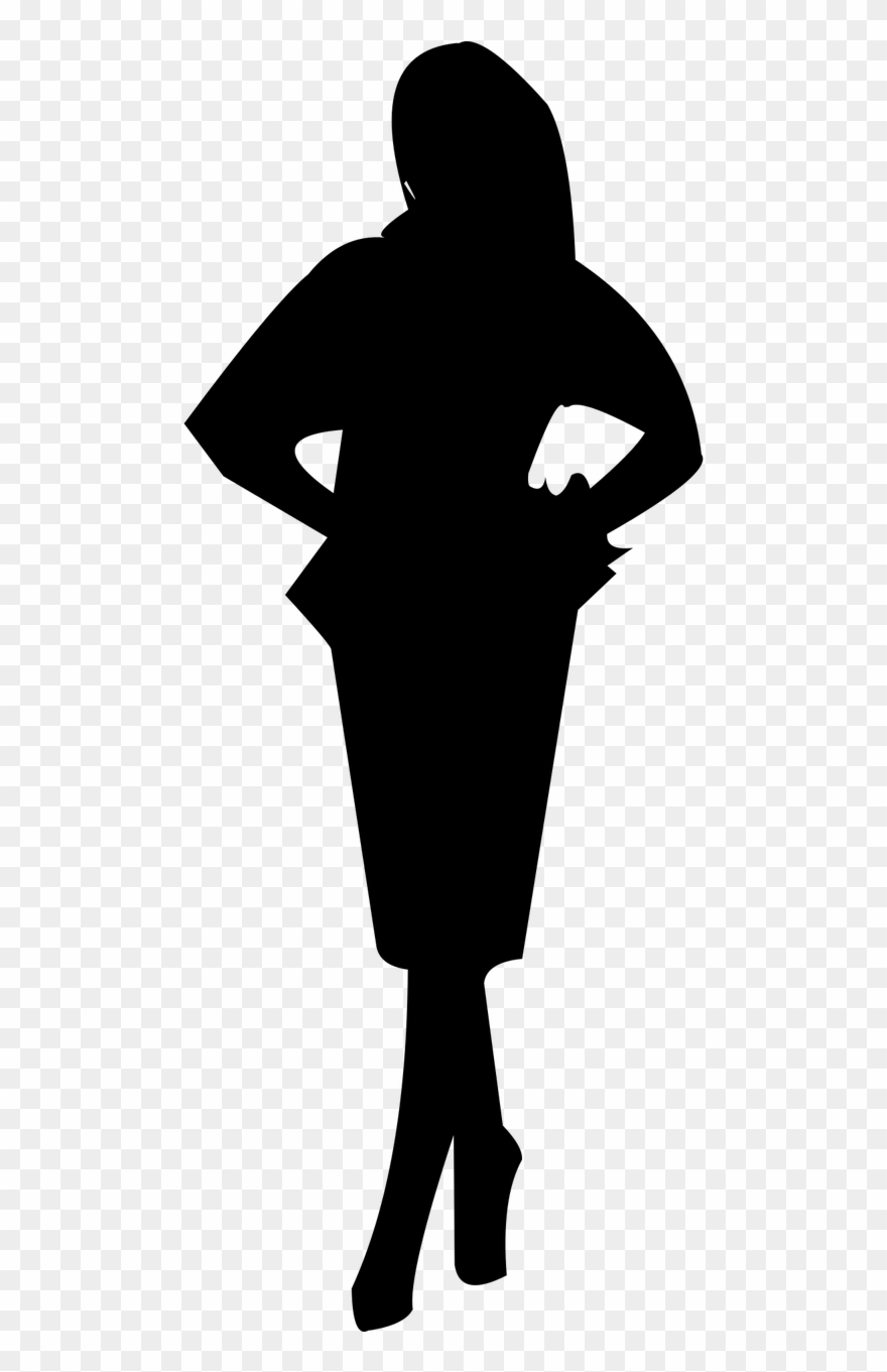 Vector Graphics, - Black Outline Of Women Clipart