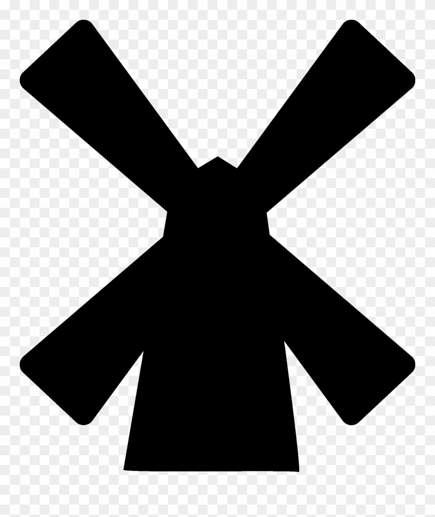 Windmill - - Windmill Symbol On A Map Clipart